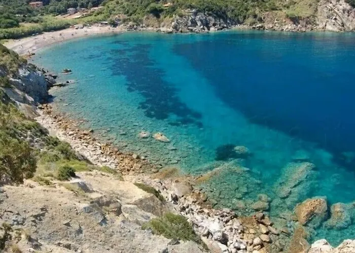 Nisportino, Elba. Bilocale Con Patio Vista Mare. Villa Casa Castagno photo